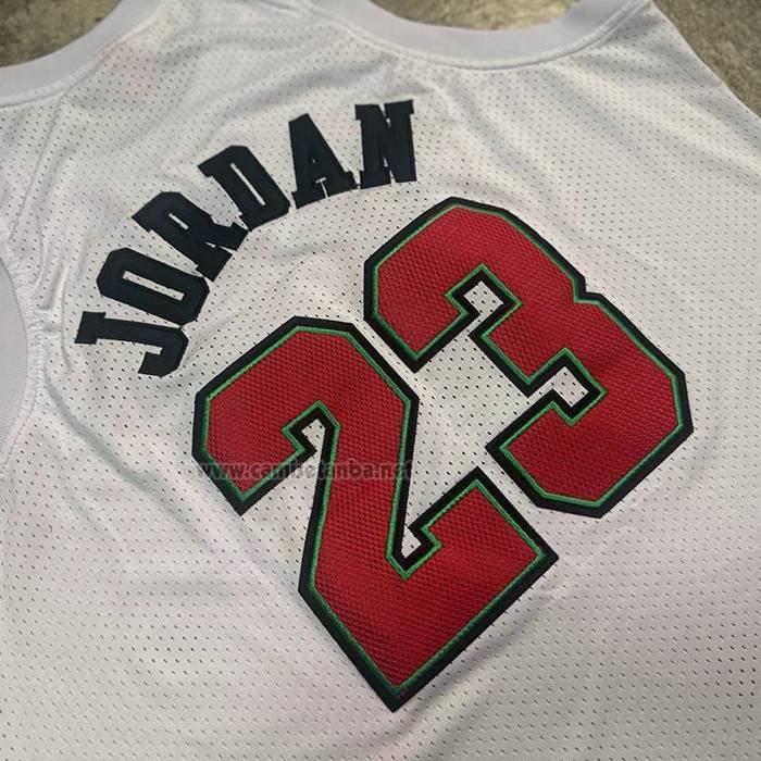 Camiseta Chicago Bulls Michael Jordan NO 23 Mitchell & Ness 1997-98 Blanco2